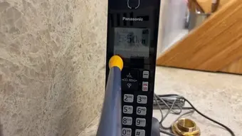 The sensor probe touching phone (thermoplastic)